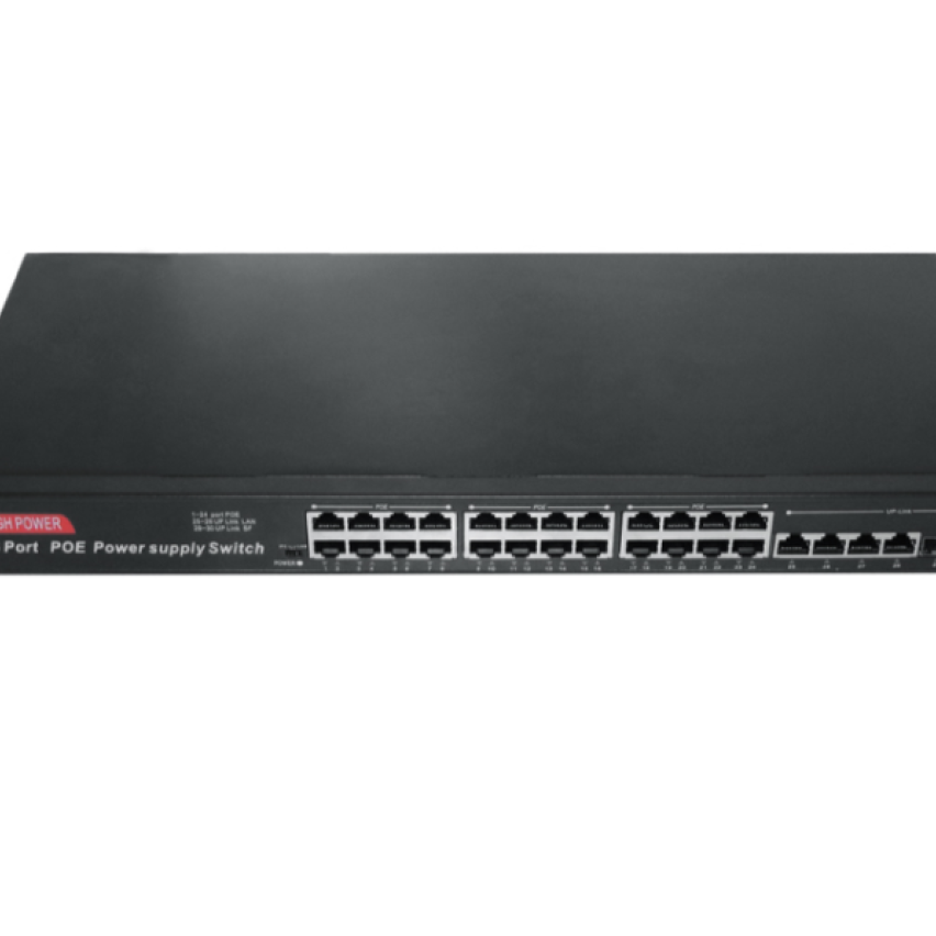 24+6 400W (24 PoE Full Gigabit + 4 Uplink 10/100/1000M ports + 2 SFP port) ultra hd network ethernet imported poe switch